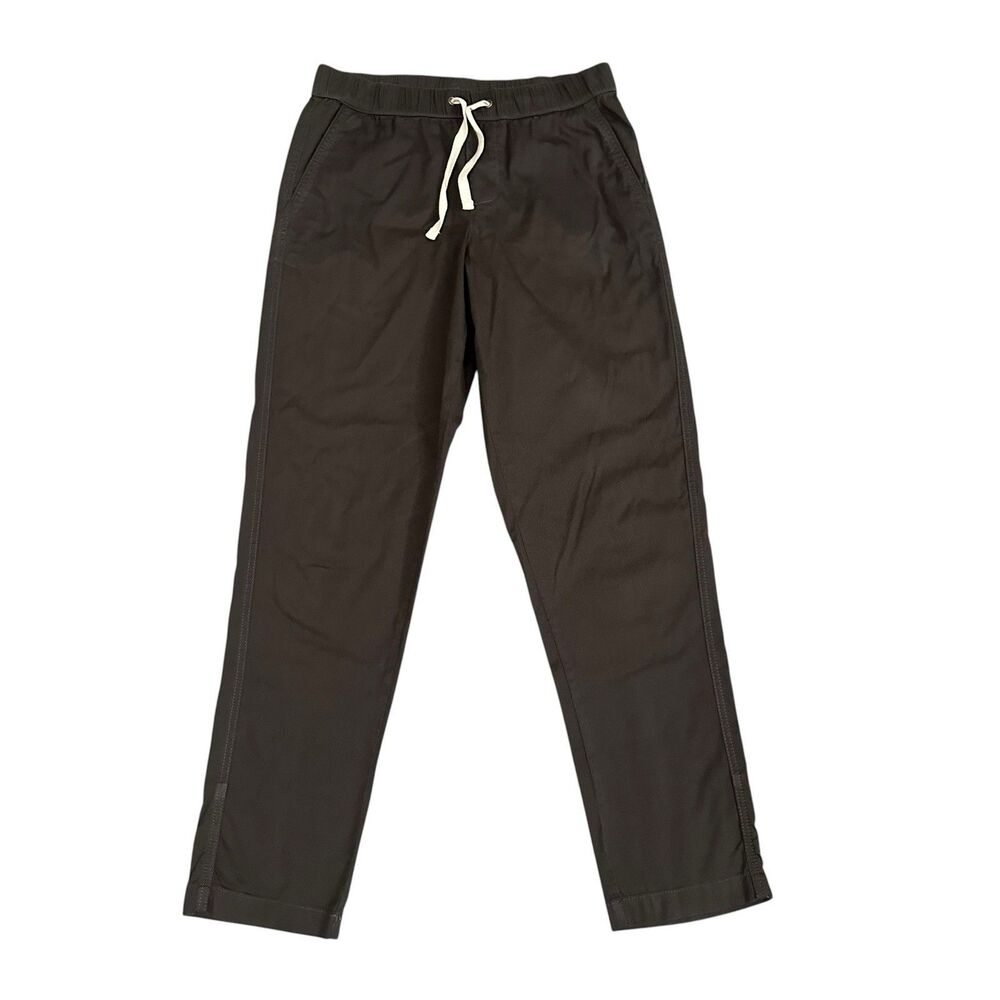 Pact Womens Daily Twill Pull On Pants Size S Green Drawstring Organic Cotton